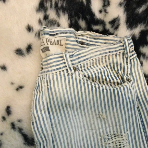 Magnolia Pearl Railroad Stripe Distressed Jeans - Picture 6 of 6